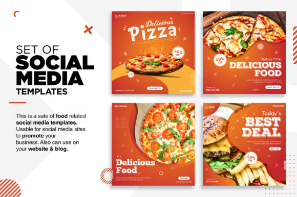 Download Food Social Media Design Templates - Template Collection