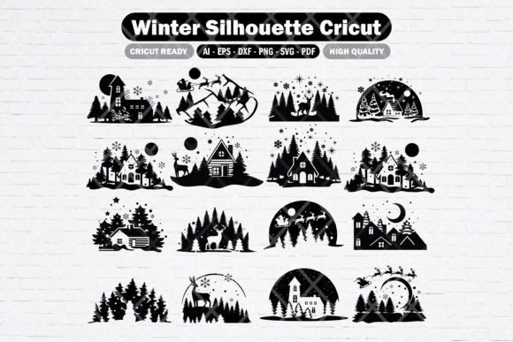 Download Christmas Silhouette Svg Template - Template Collection